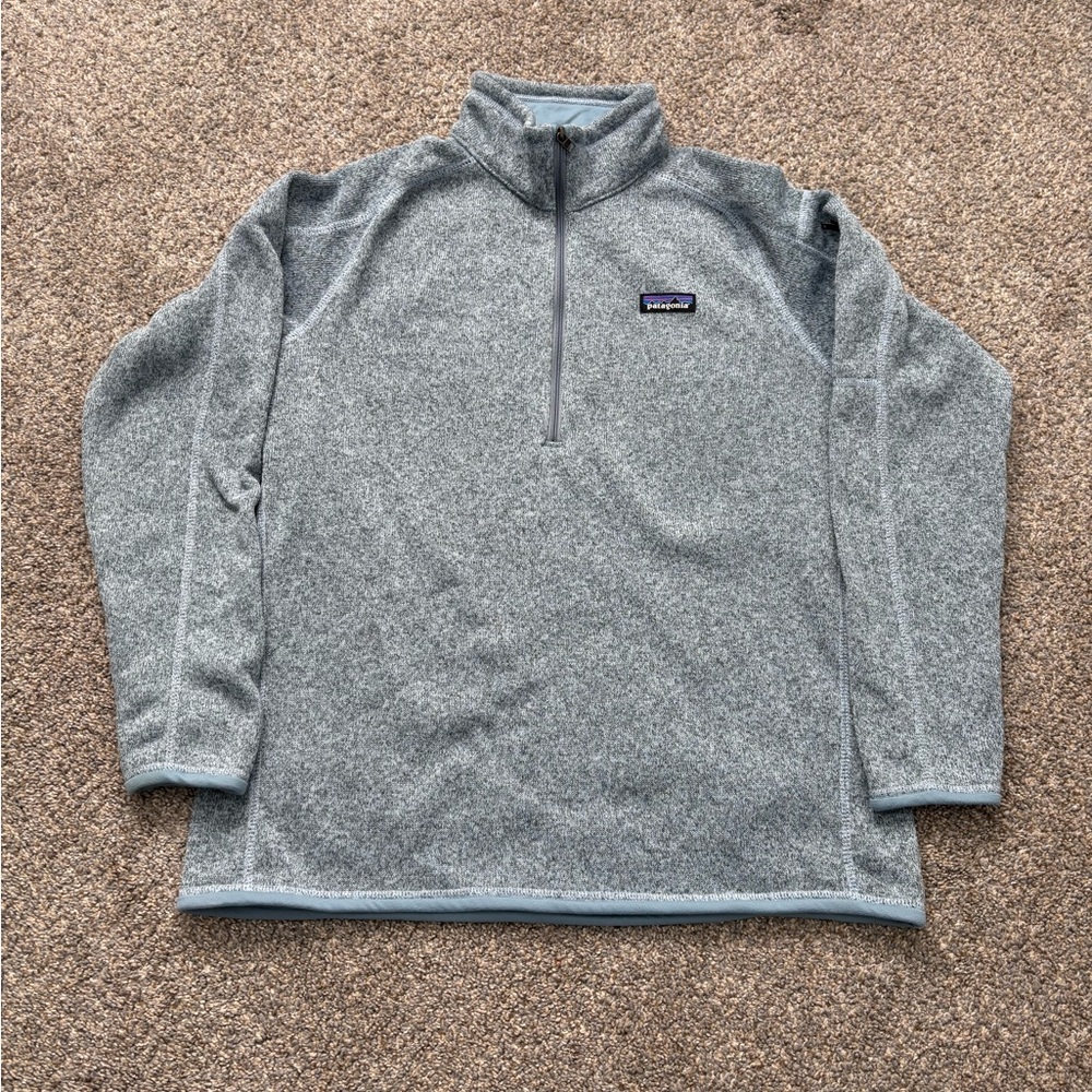 Patagonia Better Sweater Blue Gray Fleece Quarter-Zip